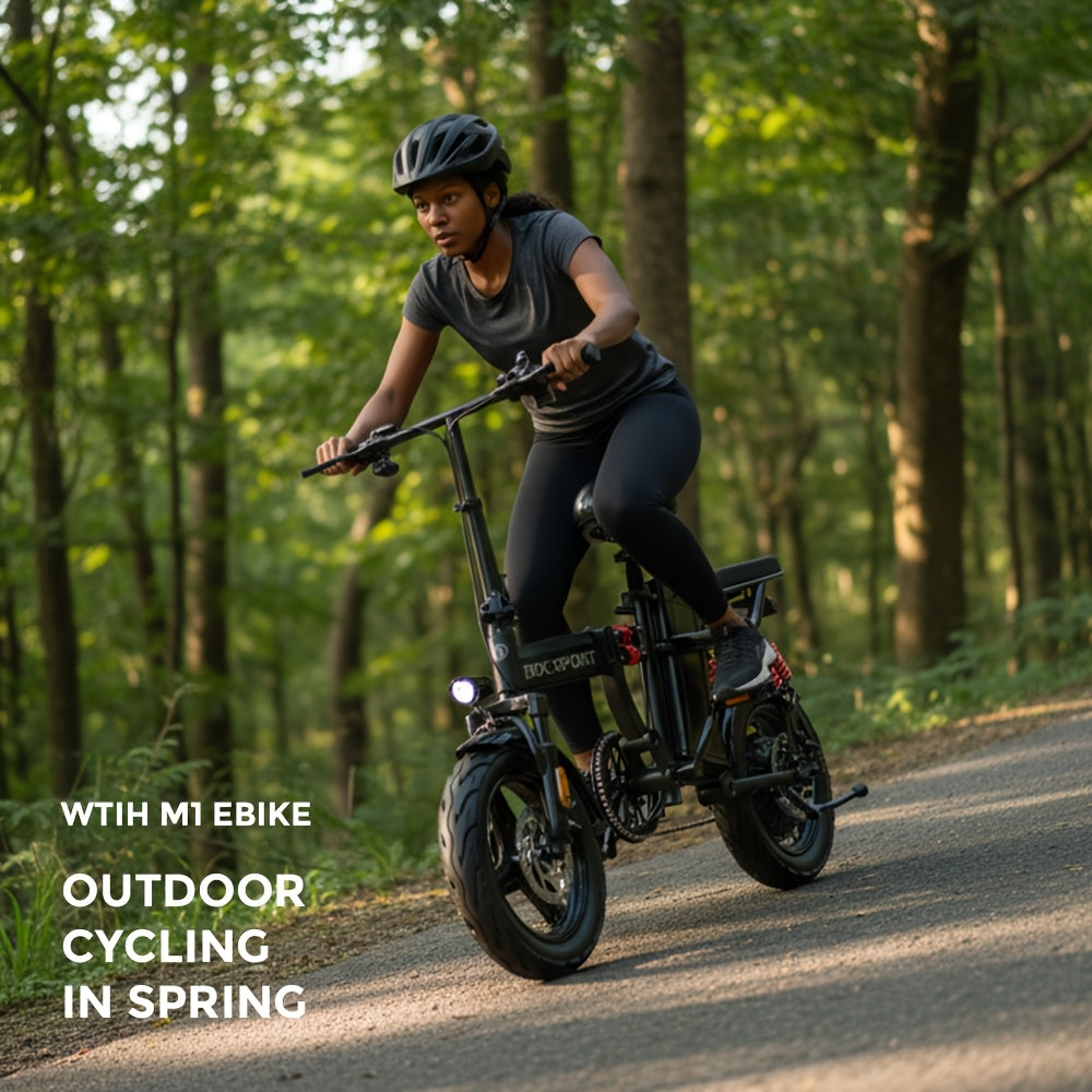 Adult Folding Electric Bicycle, Featuring a 700W Peak Motor with a 960Wh Battery, Capable of Traveling 35 Miles at Speeds Up to 20MPH. This Commuter E-Bike Includes a Removable 48V 20AH Battery, Supports a Weight of 330 Lbs