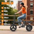 ASKGO Z8 Adult Folding Electric Bicycle, 650W 25 MPH 25 Miles, 48V 10Ah Detachable Battery, Suitable For Daily Commuting, Going Out And Playing, The Best Gift, Folding Electric Bicycle For Adults With Two Seats