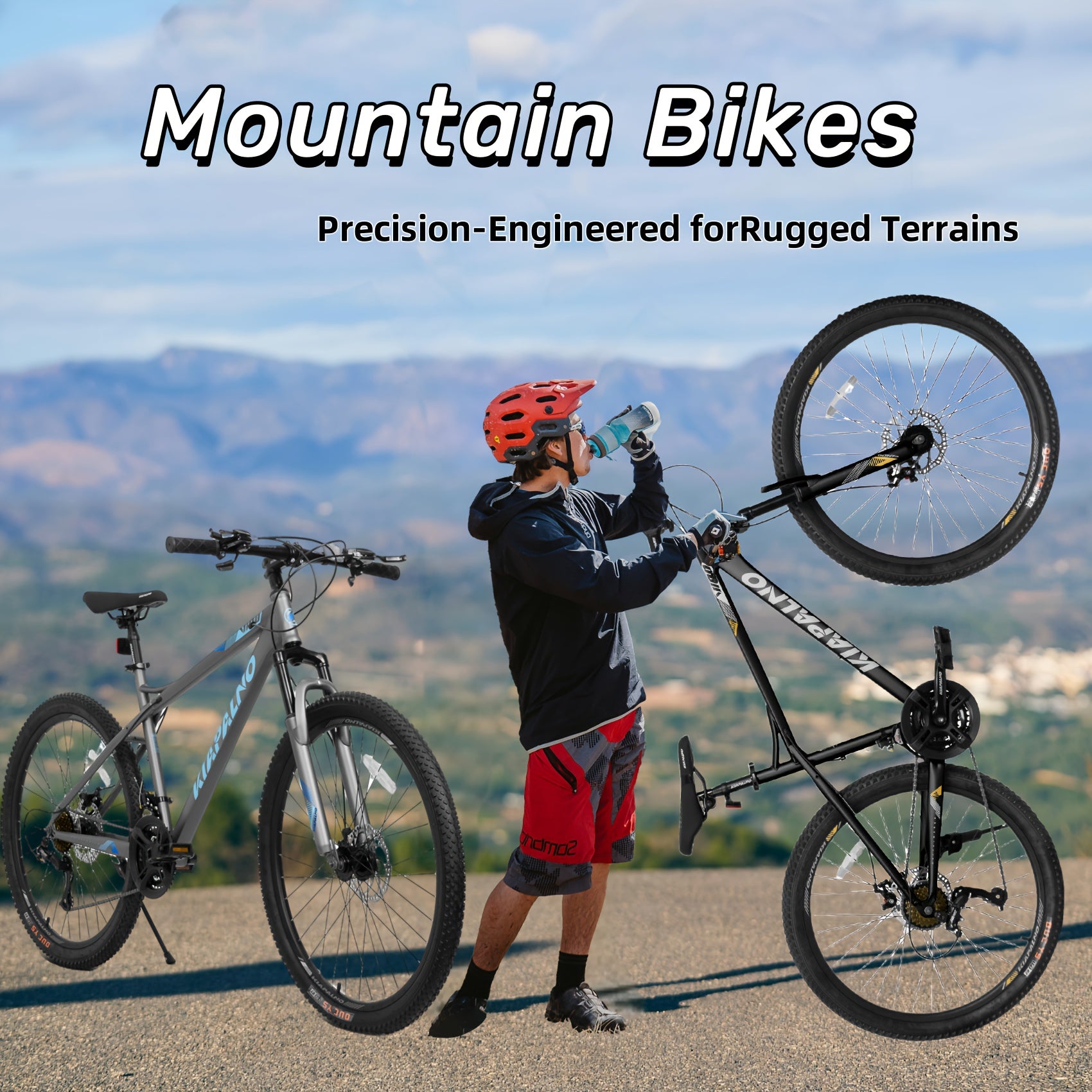 26-Inch Mountain Bike with 21-Speed High-Carbon Steel Frame, Dual Disc Brakes, and Comfortable Saddle - Durable & Lightweight for Men and Women, Perfect for Outdoor Adventures, Mountain Bike Accessories