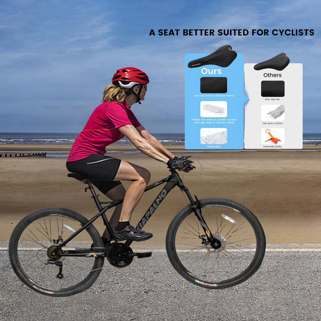 26-Inch Mountain Bike with 21-Speed High-Carbon Steel Frame, Dual Disc Brakes, and Comfortable Saddle - Durable & Lightweight for Men and Women, Perfect for Outdoor Adventures, Mountain Bike Accessories