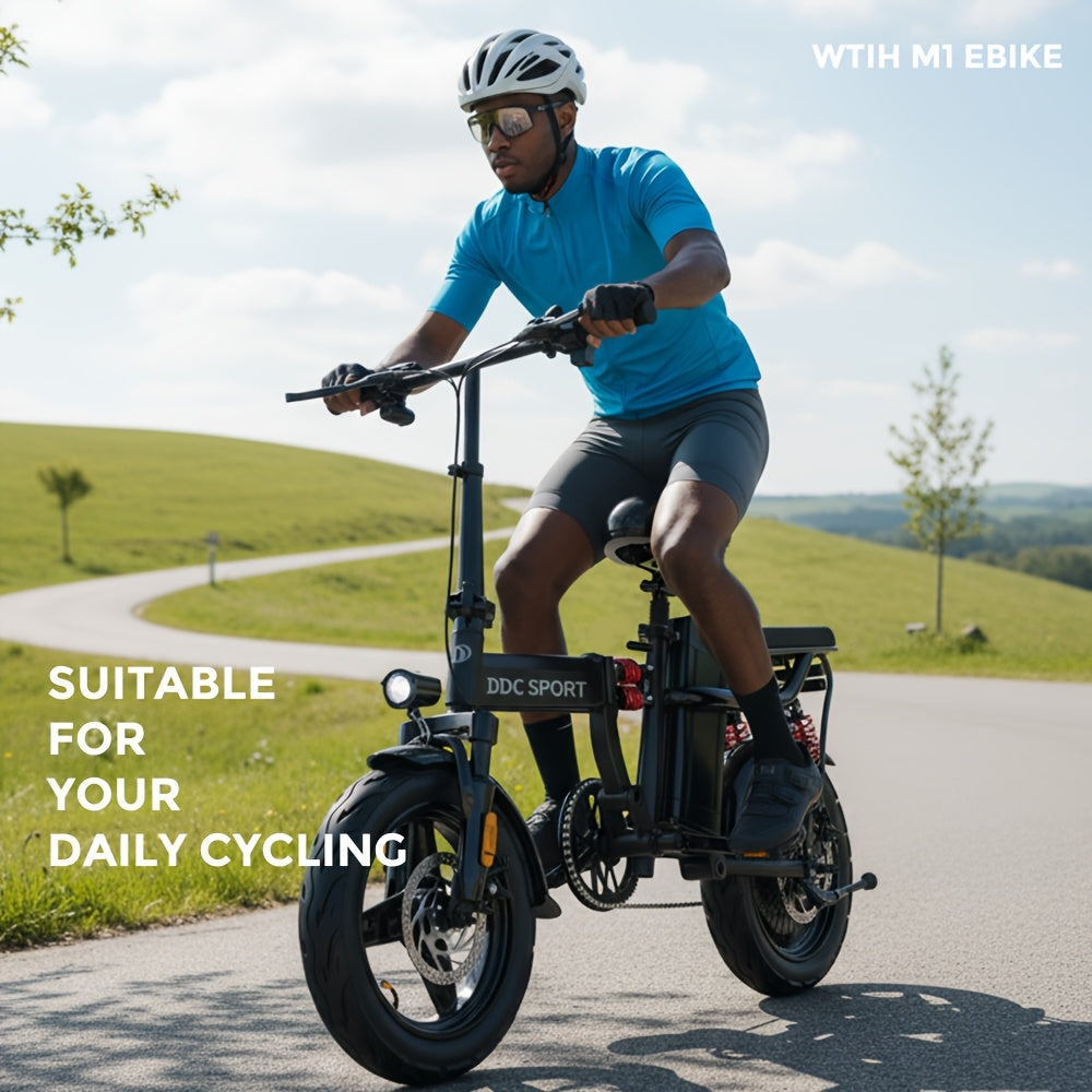 Adult Folding Electric Bicycle, Featuring a 700W Peak Motor with a 960Wh Battery, Capable of Traveling 35 Miles at Speeds Up to 20MPH. This Commuter E-Bike Includes a Removable 48V 20AH Battery, Supports a Weight of 330 Lbs