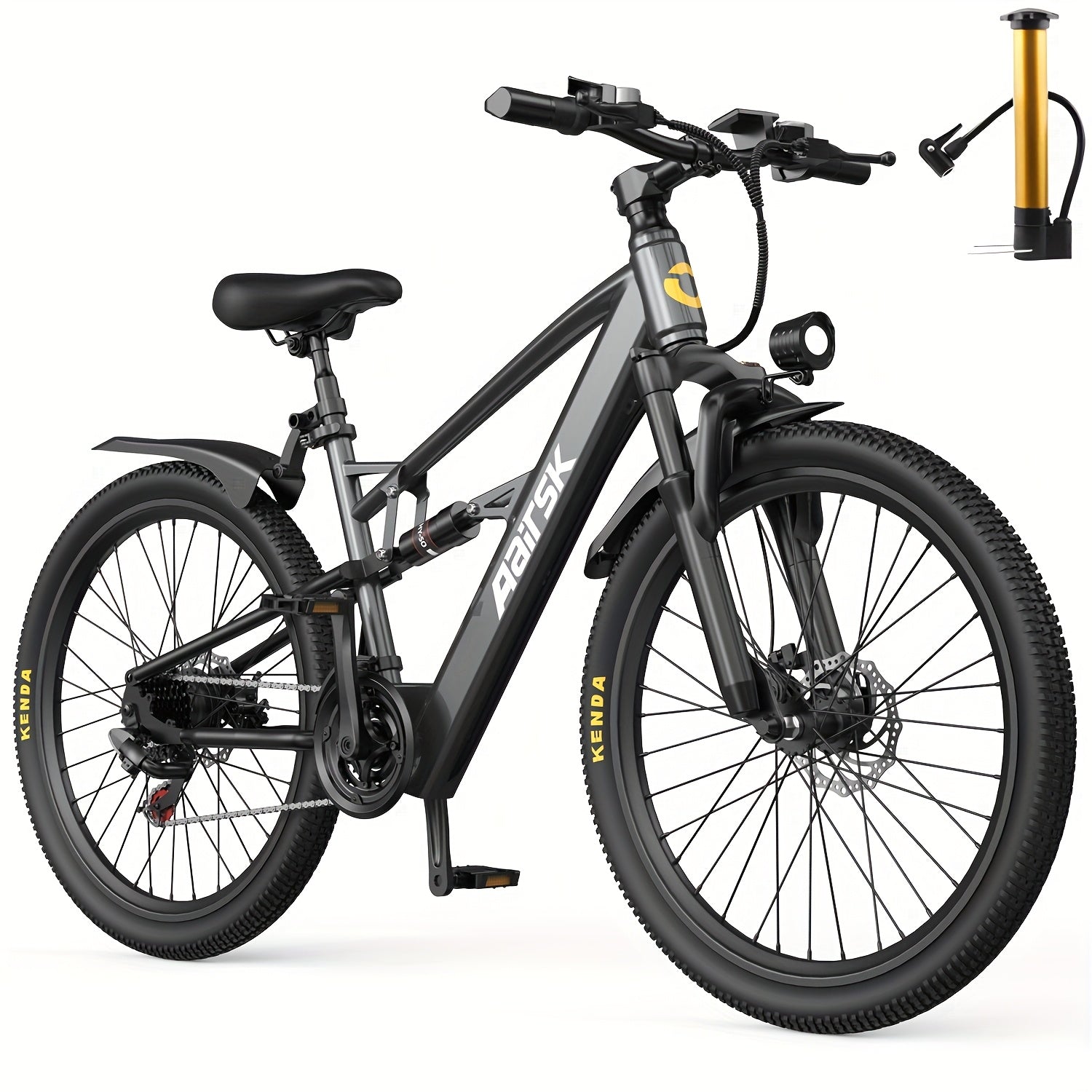Aairsk Adult Electric Bicycle, Maximum Speed 22 Mph, 36V\u002F13AH, Peak Power 748W Brushless Motor with Shock Absorption, Electric Mountain Bike for Adults And