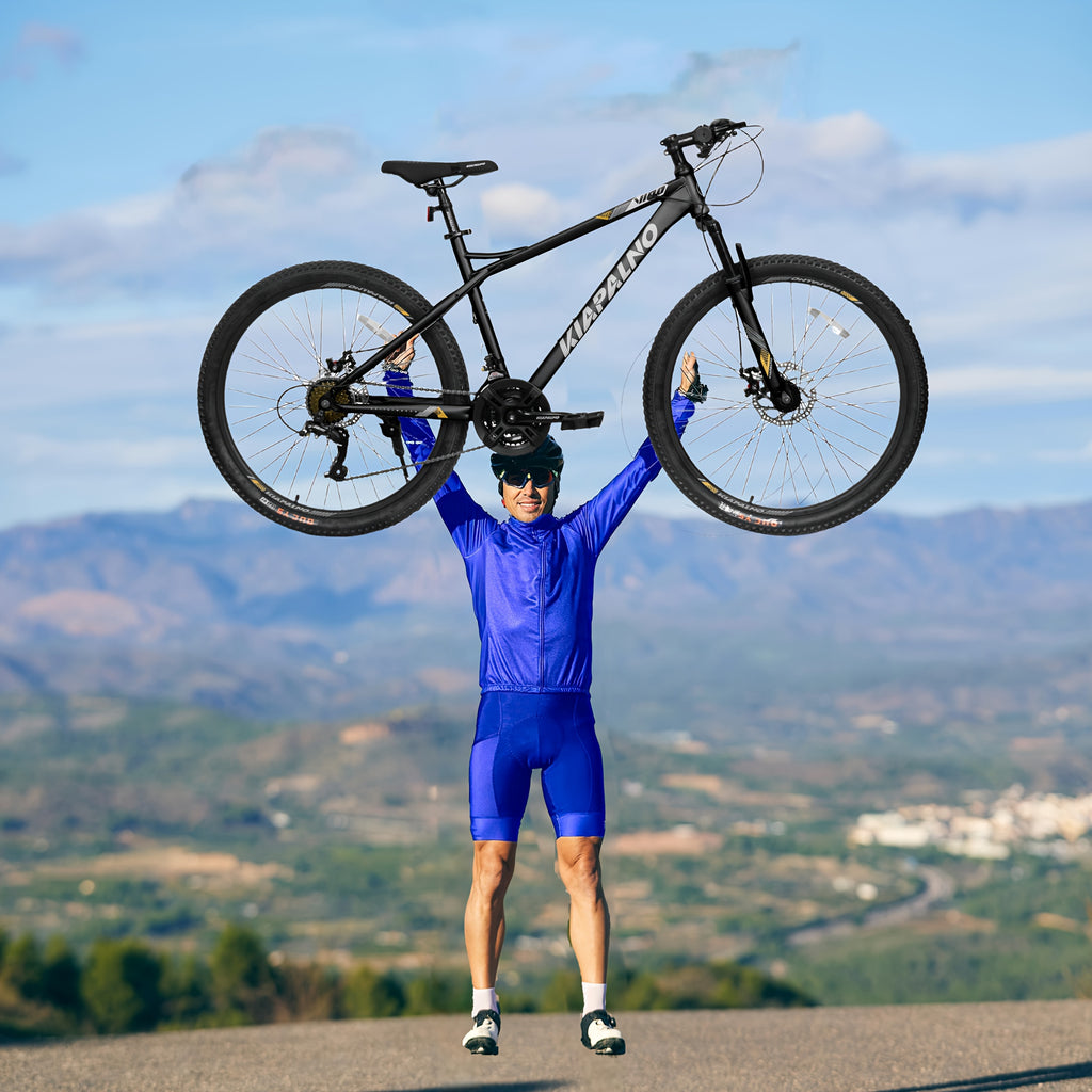 26-Inch Mountain Bike with 21-Speed High-Carbon Steel Frame, Dual Disc Brakes, and Comfortable Saddle - Durable & Lightweight for Men and Women, Perfect for Outdoor Adventures, Mountain Bike Accessories