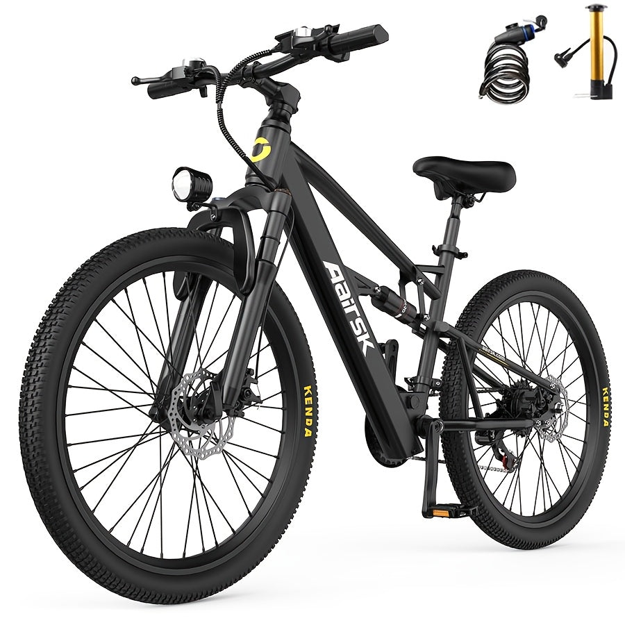 Aairsk Adult Electric Bicycle, Maximum Speed 22 Mph, 36V\u002F13AH, Peak Power 748W Brushless Motor with Shock Absorption, Electric Mountain Bike for Adults And