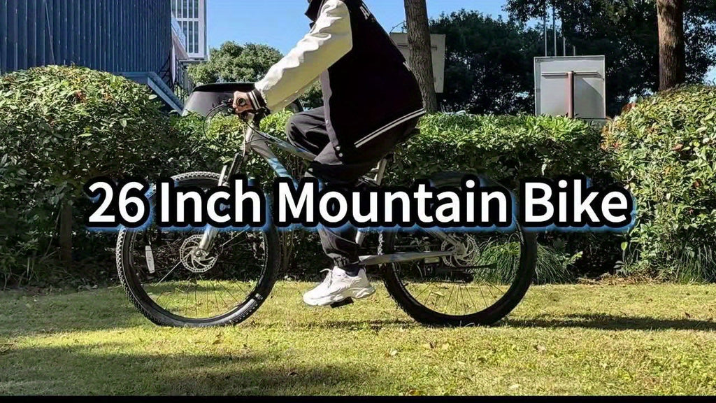 26-Inch Mountain Bike with 21-Speed High-Carbon Steel Frame, Dual Disc Brakes, and Comfortable Saddle - Durable & Lightweight for Men and Women, Perfect for Outdoor Adventures, Mountain Bike Accessories