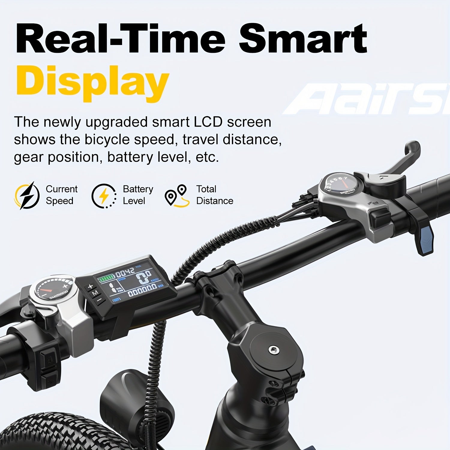 Aairsk Adult Electric Bicycle, Maximum Speed 22 Mph, 36V\u002F13AH, Peak Power 748W Brushless Motor with Shock Absorption, Electric Mountain Bike for Adults And