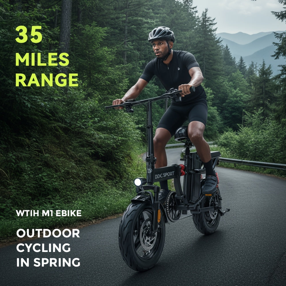 Adult Folding Electric Bicycle, Featuring a 700W Peak Motor with a 960Wh Battery, Capable of Traveling 35 Miles at Speeds Up to 20MPH. This Commuter E-Bike Includes a Removable 48V 20AH Battery, Supports a Weight of 330 Lbs